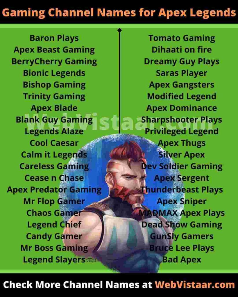 gaming channel names for apex legends