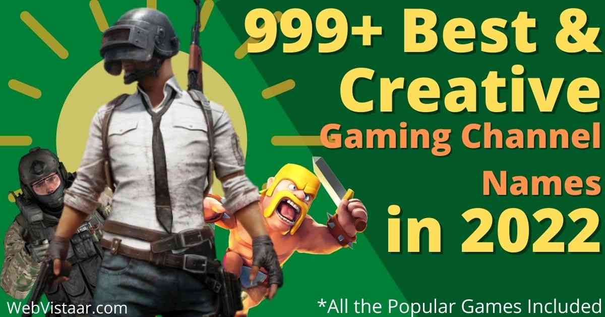 999+ Best & Unused Gaming Channel Names for YouTube | New Gaming Channel  Name Ideas for India